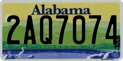 AL license plate 2AQ7074