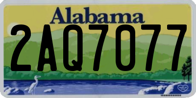 AL license plate 2AQ7077