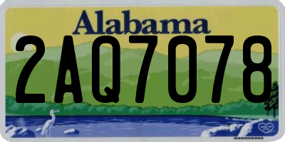AL license plate 2AQ7078