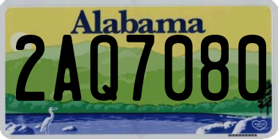 AL license plate 2AQ7080