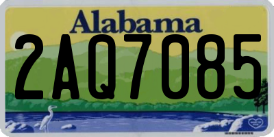 AL license plate 2AQ7085