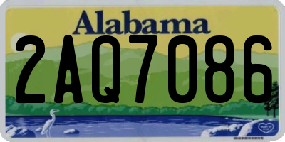 AL license plate 2AQ7086