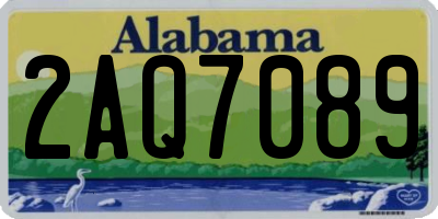 AL license plate 2AQ7089