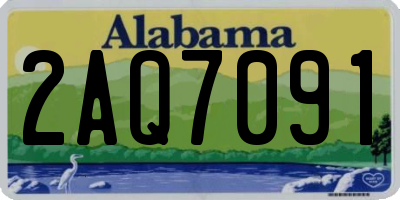 AL license plate 2AQ7091
