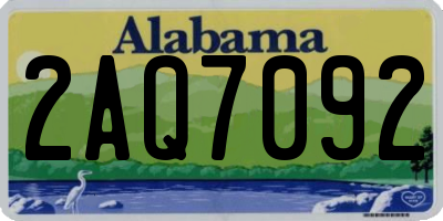 AL license plate 2AQ7092