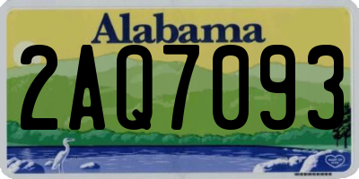 AL license plate 2AQ7093
