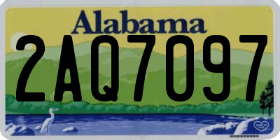 AL license plate 2AQ7097
