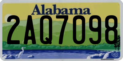 AL license plate 2AQ7098