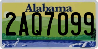 AL license plate 2AQ7099