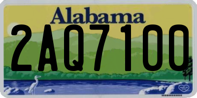 AL license plate 2AQ7100