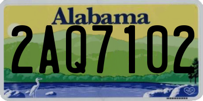 AL license plate 2AQ7102