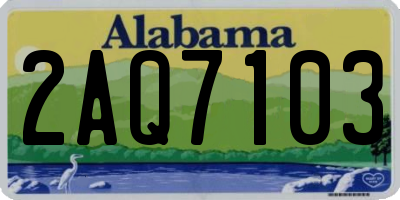 AL license plate 2AQ7103
