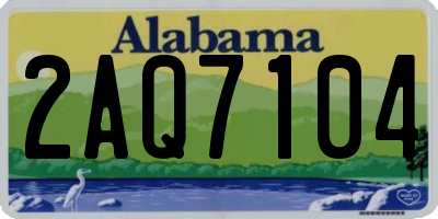 AL license plate 2AQ7104