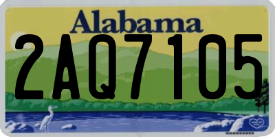AL license plate 2AQ7105