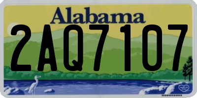 AL license plate 2AQ7107