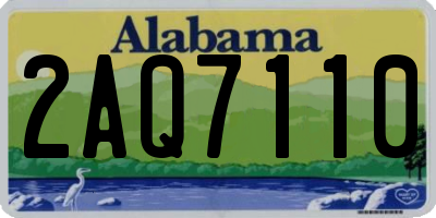 AL license plate 2AQ7110