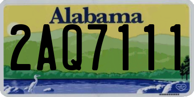 AL license plate 2AQ7111
