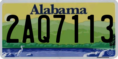 AL license plate 2AQ7113