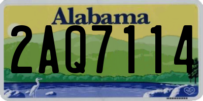 AL license plate 2AQ7114