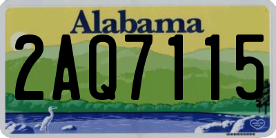 AL license plate 2AQ7115