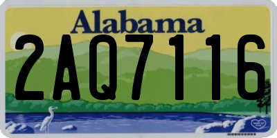AL license plate 2AQ7116