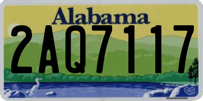 AL license plate 2AQ7117