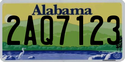 AL license plate 2AQ7123