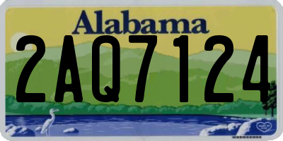AL license plate 2AQ7124