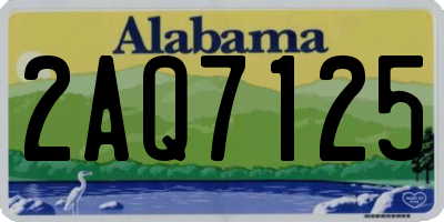 AL license plate 2AQ7125