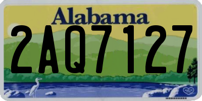 AL license plate 2AQ7127