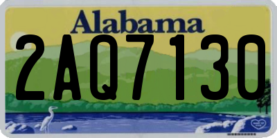 AL license plate 2AQ7130