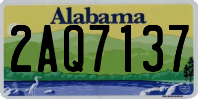 AL license plate 2AQ7137