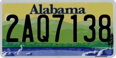 AL license plate 2AQ7138