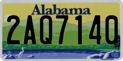 AL license plate 2AQ7140