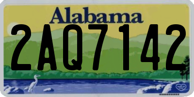 AL license plate 2AQ7142