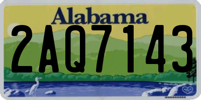 AL license plate 2AQ7143
