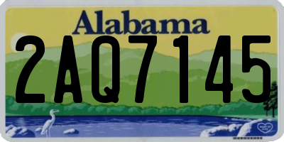 AL license plate 2AQ7145
