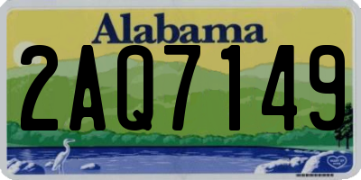 AL license plate 2AQ7149