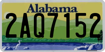 AL license plate 2AQ7152