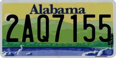 AL license plate 2AQ7155