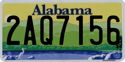 AL license plate 2AQ7156