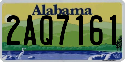 AL license plate 2AQ7161
