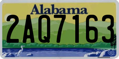 AL license plate 2AQ7163