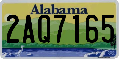 AL license plate 2AQ7165