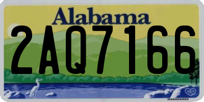 AL license plate 2AQ7166