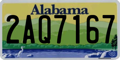 AL license plate 2AQ7167