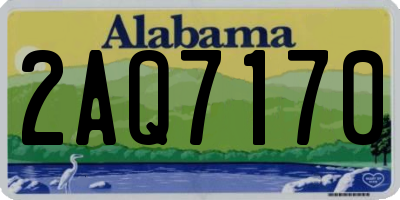 AL license plate 2AQ7170
