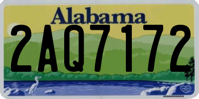 AL license plate 2AQ7172