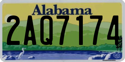 AL license plate 2AQ7174