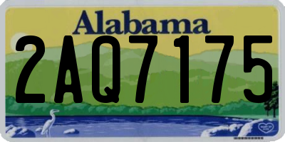 AL license plate 2AQ7175